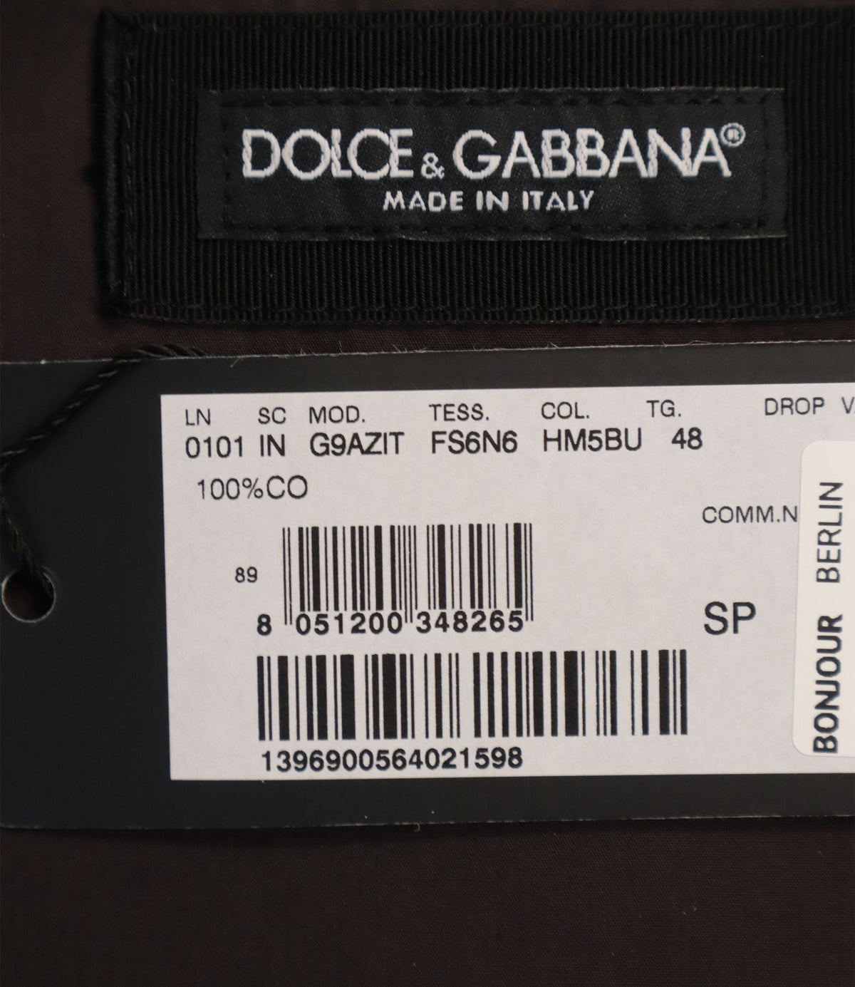 Dolce & Gabbana Parka Jacke Größe 48 mit floralem Muster in Braun und Beige aus Baumwolle Made in Italy