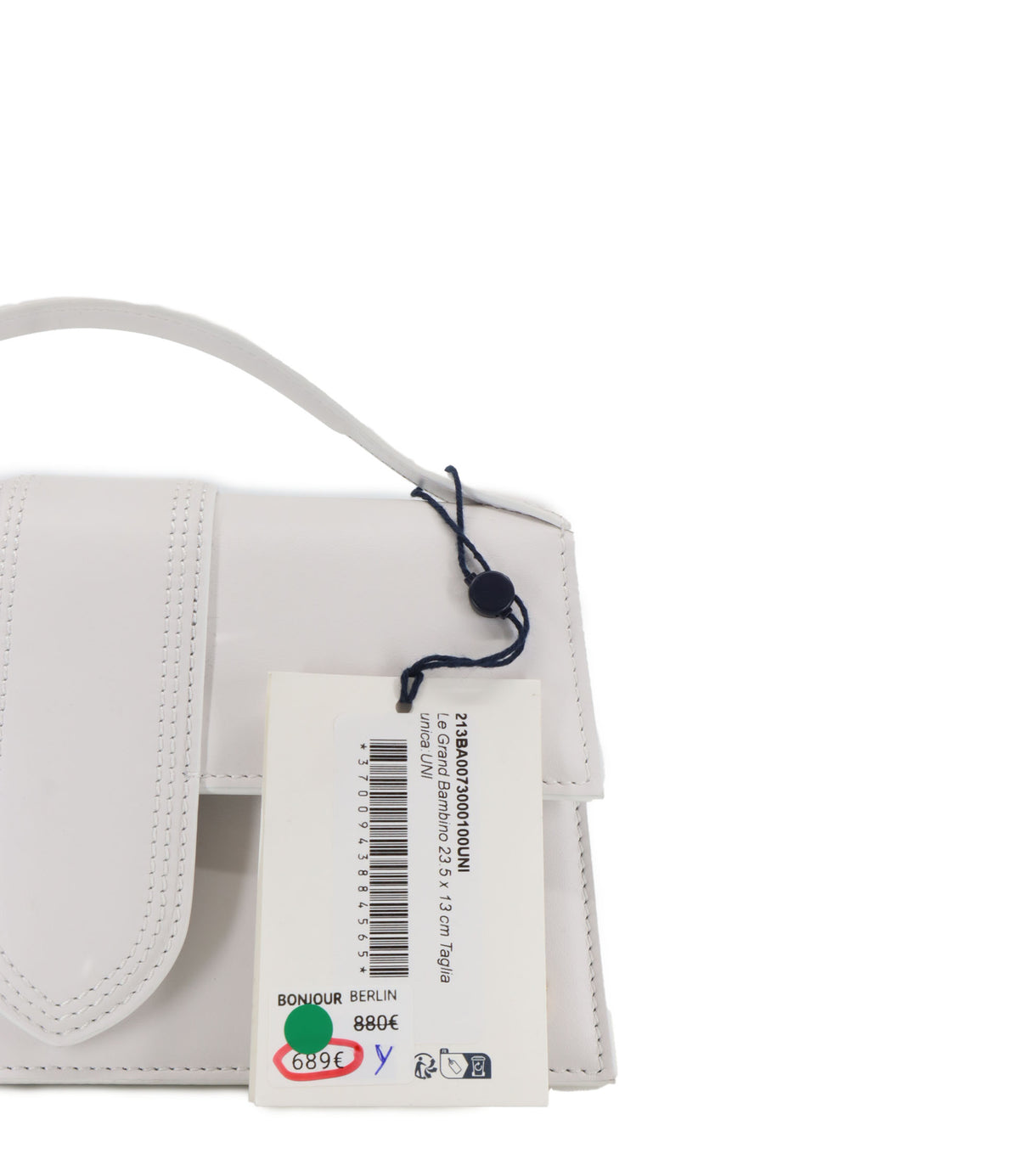 Jacquemus Handtasche Weiß aus Leder mit goldfarbenem Logo