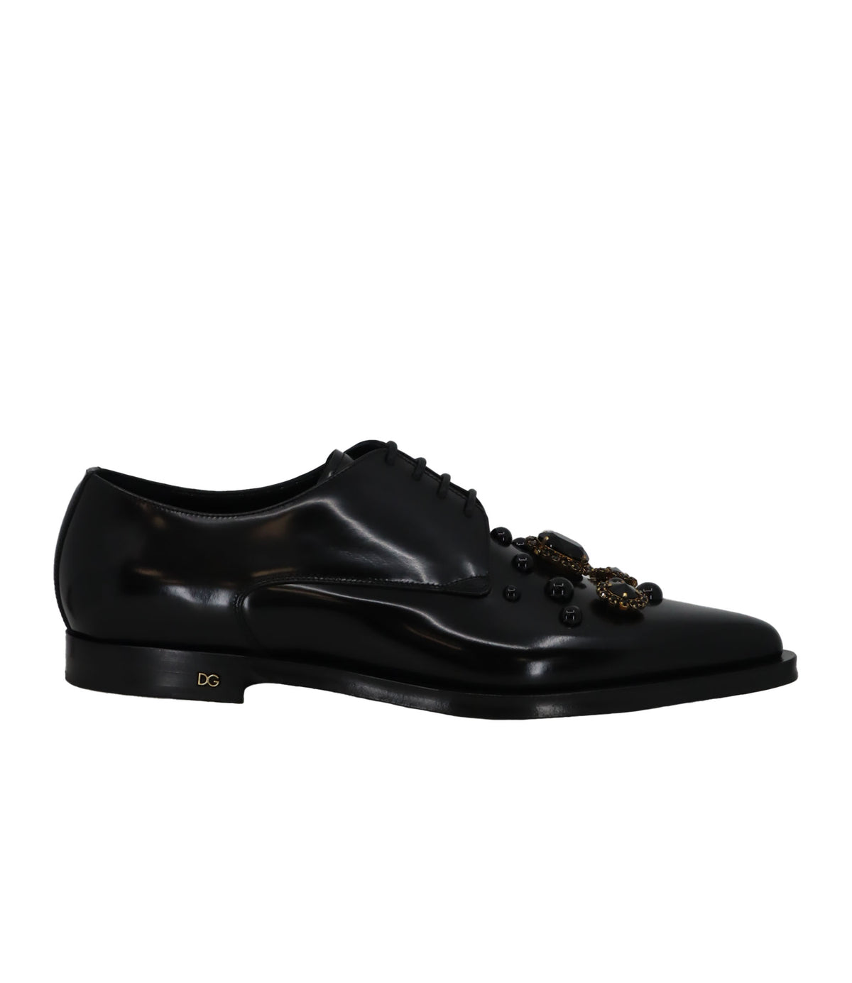 Dolce & Gabbana Business Schuhe schwarz mit Schmuck Größe 43