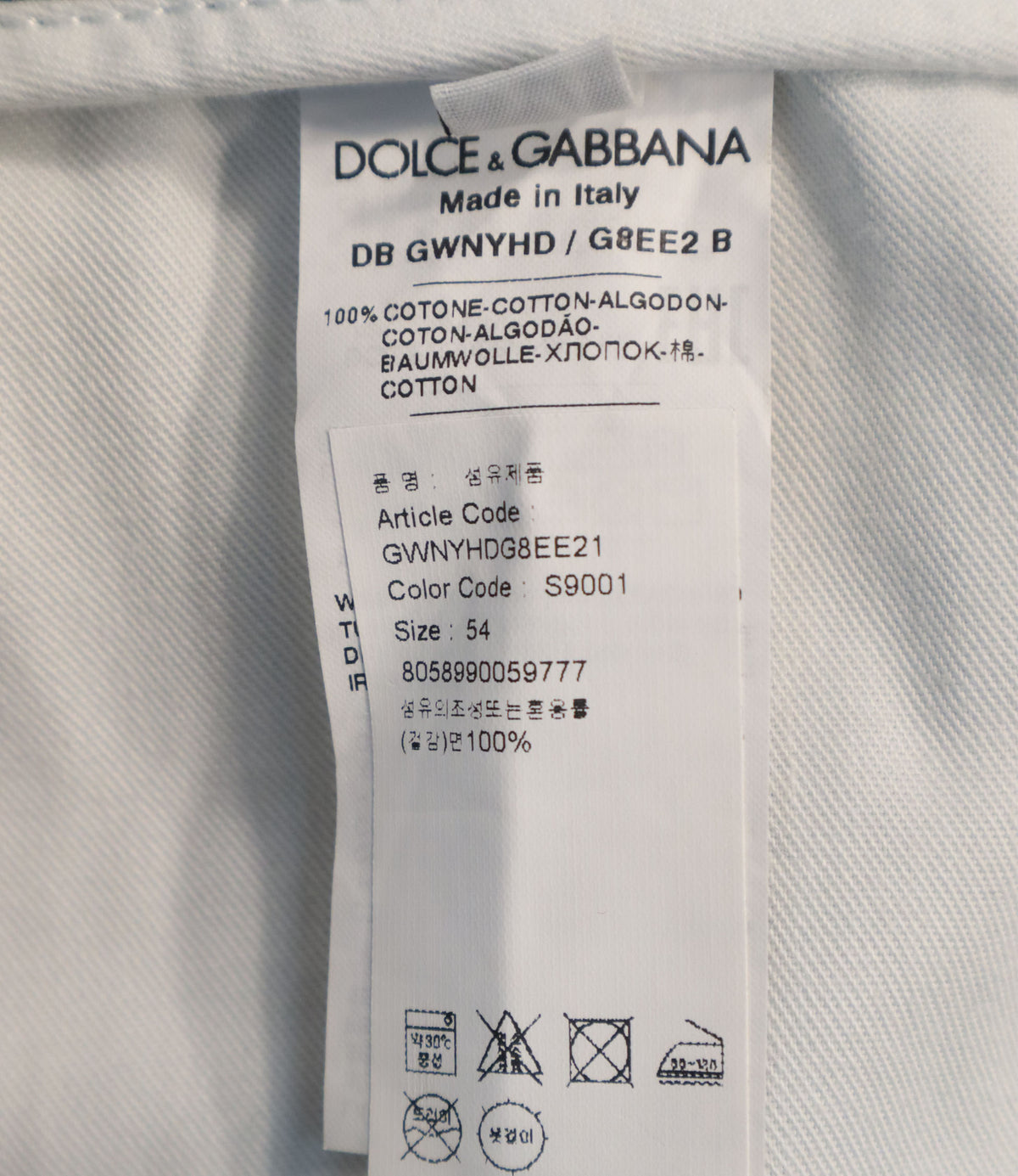 Dolce & Gabbana Jeans Cargo Shorts blau Acid Wash Herren Größe 54