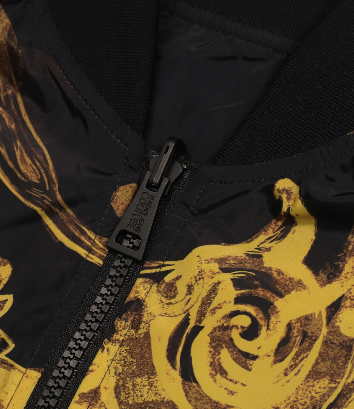 Versace Jeans Couture Bomberjacke schwarz gold mit Barockmuster Größe 48