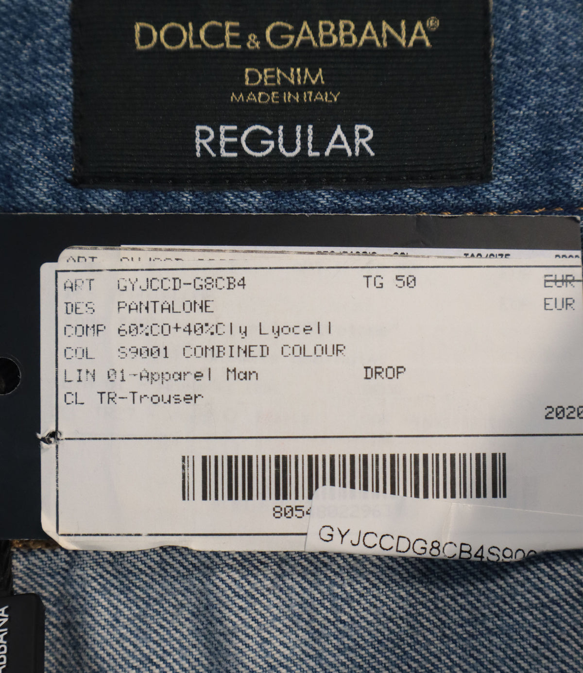 Dolce & Gabbana Jeans Größe IT 50 in hellblauem Used-Denim mit Destroyed-Details und Regular Fit aus Italien.
