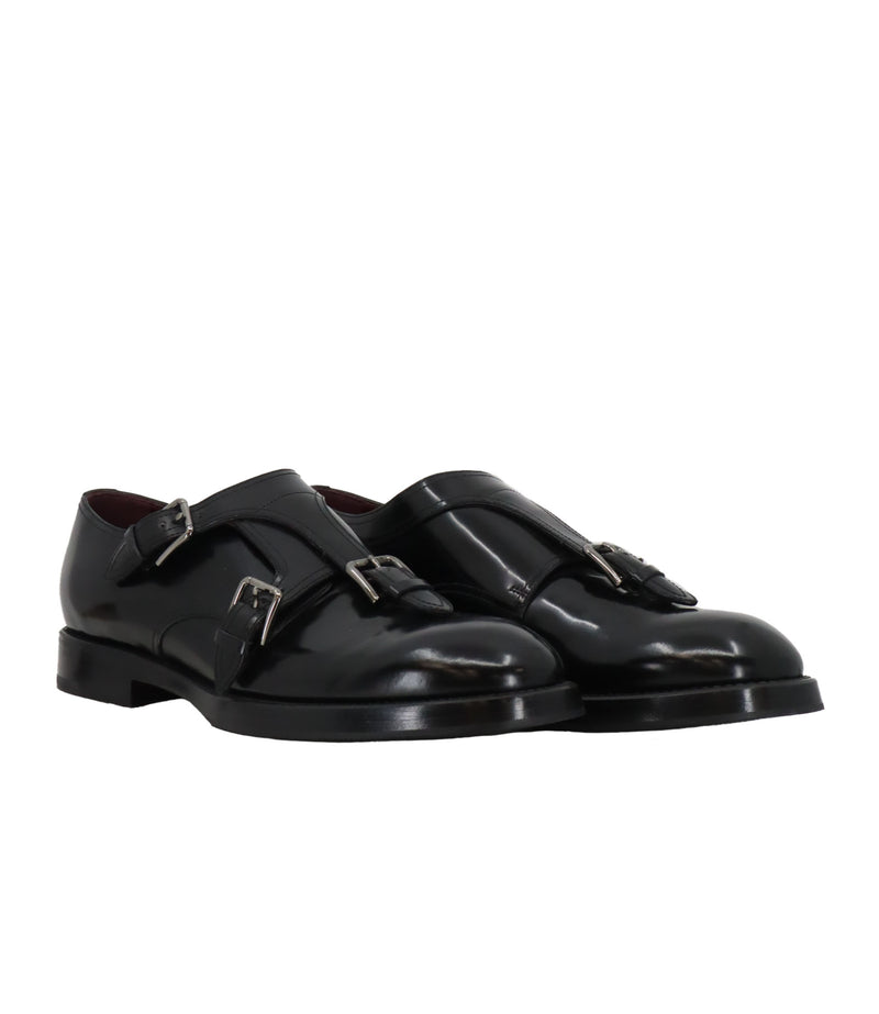 Dolce & Gabbana Double Monkstrap schwarz Leder Größe 43