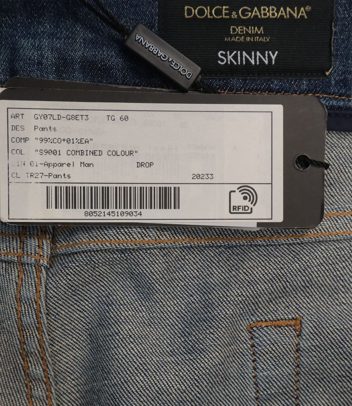 Dolce & Gabbana Skinny Jeans blau Herren Made in Italy Denim Jeans im Sale
