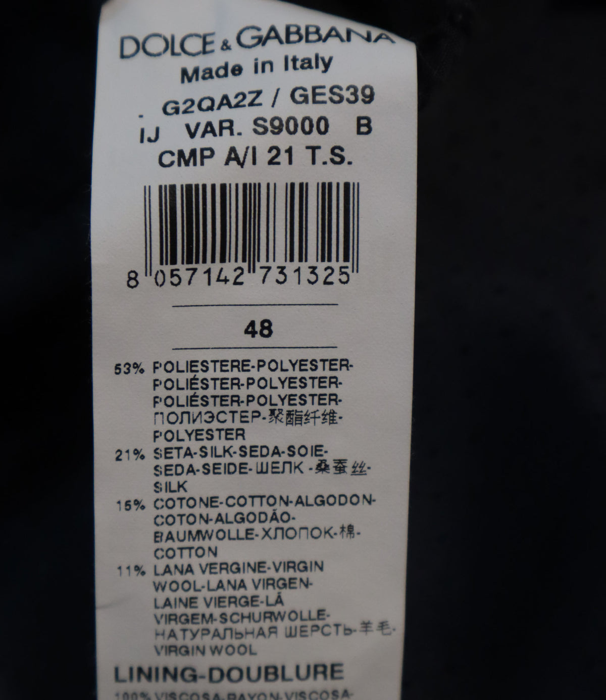 Dolce & Gabbana Sicilia Blazer Größe 48 mit Patchwork-Muster und Schmuckknöpfen in Schwarz und Dunkelblau