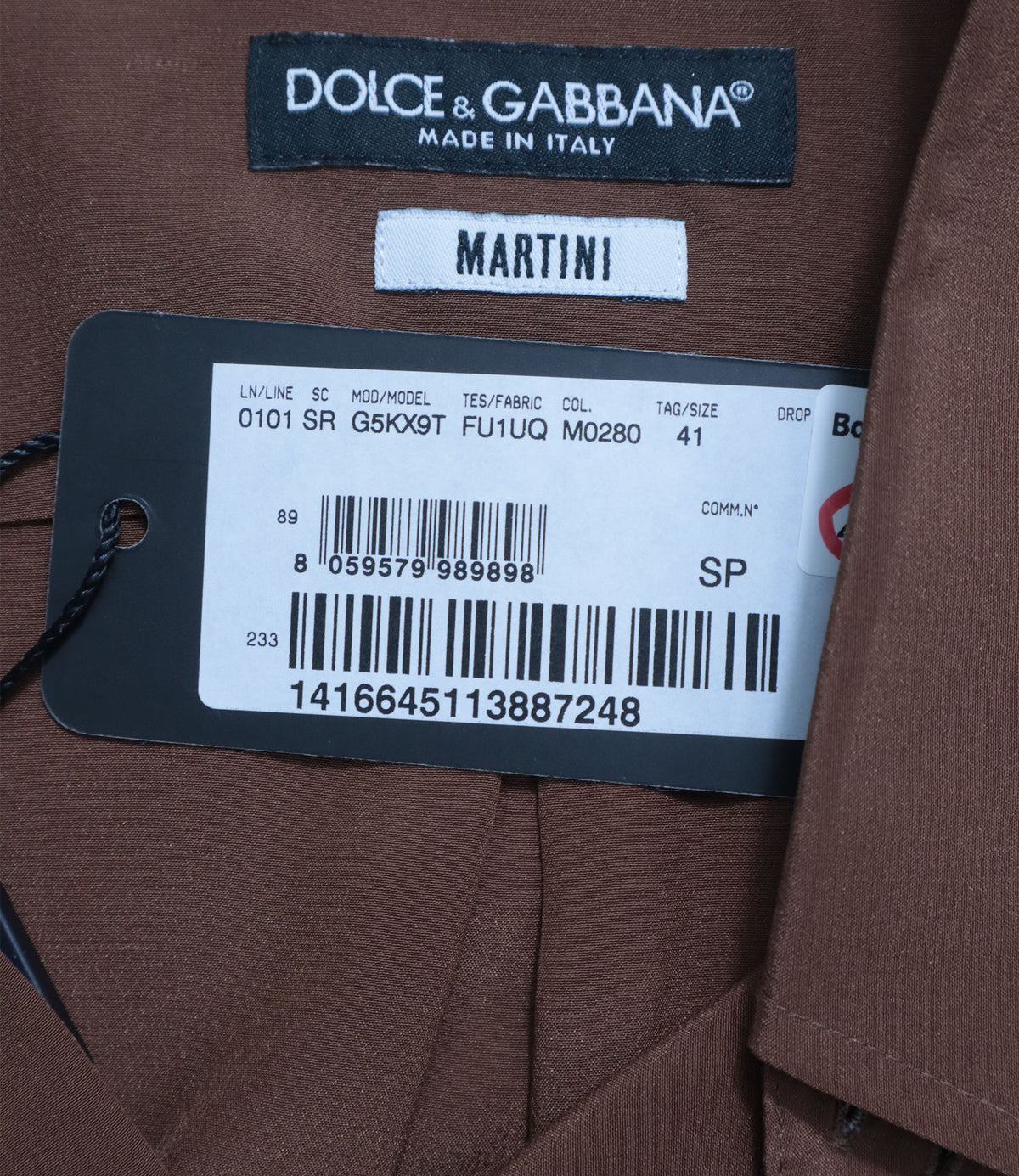 Dolce & Gabbana Seidenbluse braun aus 100 % Seide Größe ITA 41