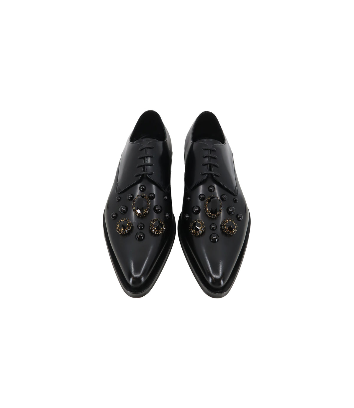 Dolce & Gabbana Business Schuhe schwarz mit Schmuck Größe 43