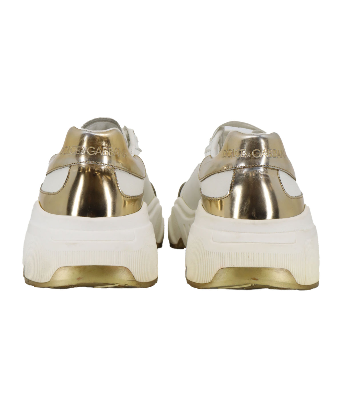 Dolce & Gabbana Sneaker in Weiß und Gold Größe 38,5