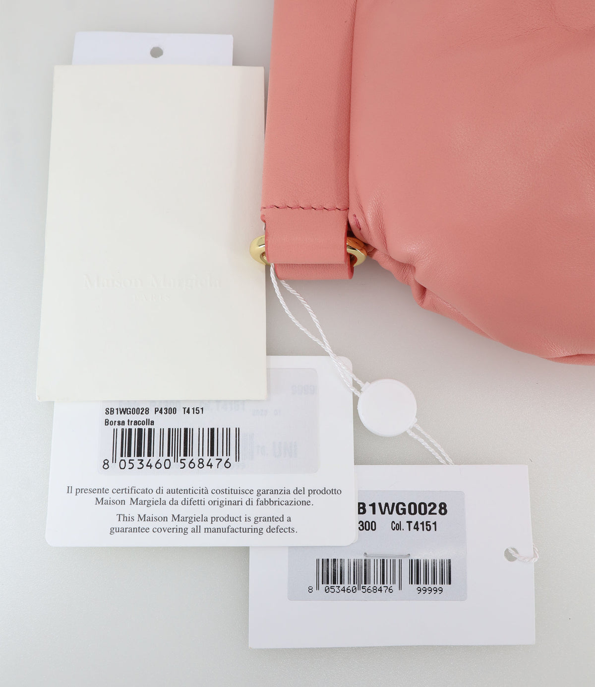 Maison Margiela Handtasche rosa gesteppt aus Leder