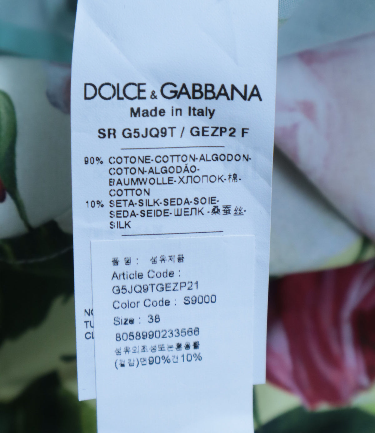 Dolce & Gabbana Hemd Größe 38 mit floralem Print und Leo-Details in Multicolor