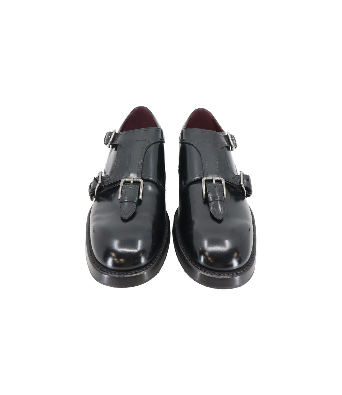 Dolce & Gabbana Double Monkstrap schwarz Leder Größe 43