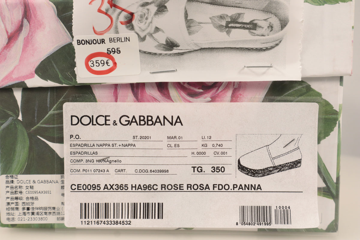 Dolce & Gabbana Espadrilles – Echtheitsnachweis