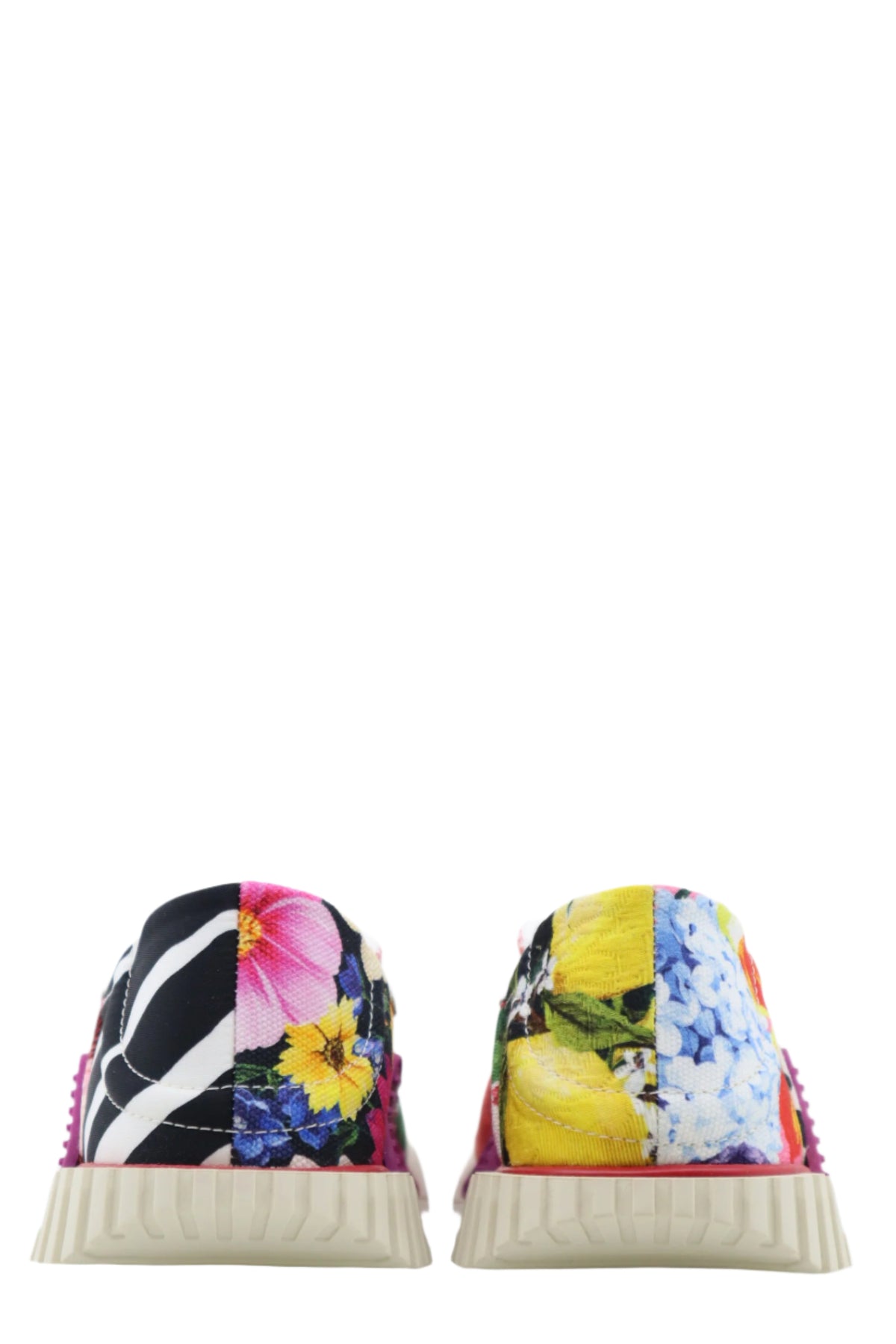 Bunter Dolce & Gabbana Sneaker mit floralen Prints und Punkten Größe 35