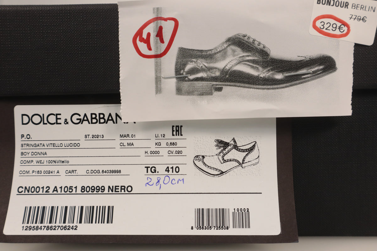 Dolce & Gabbana Derby Schuhe – Echtheitsnachweis
