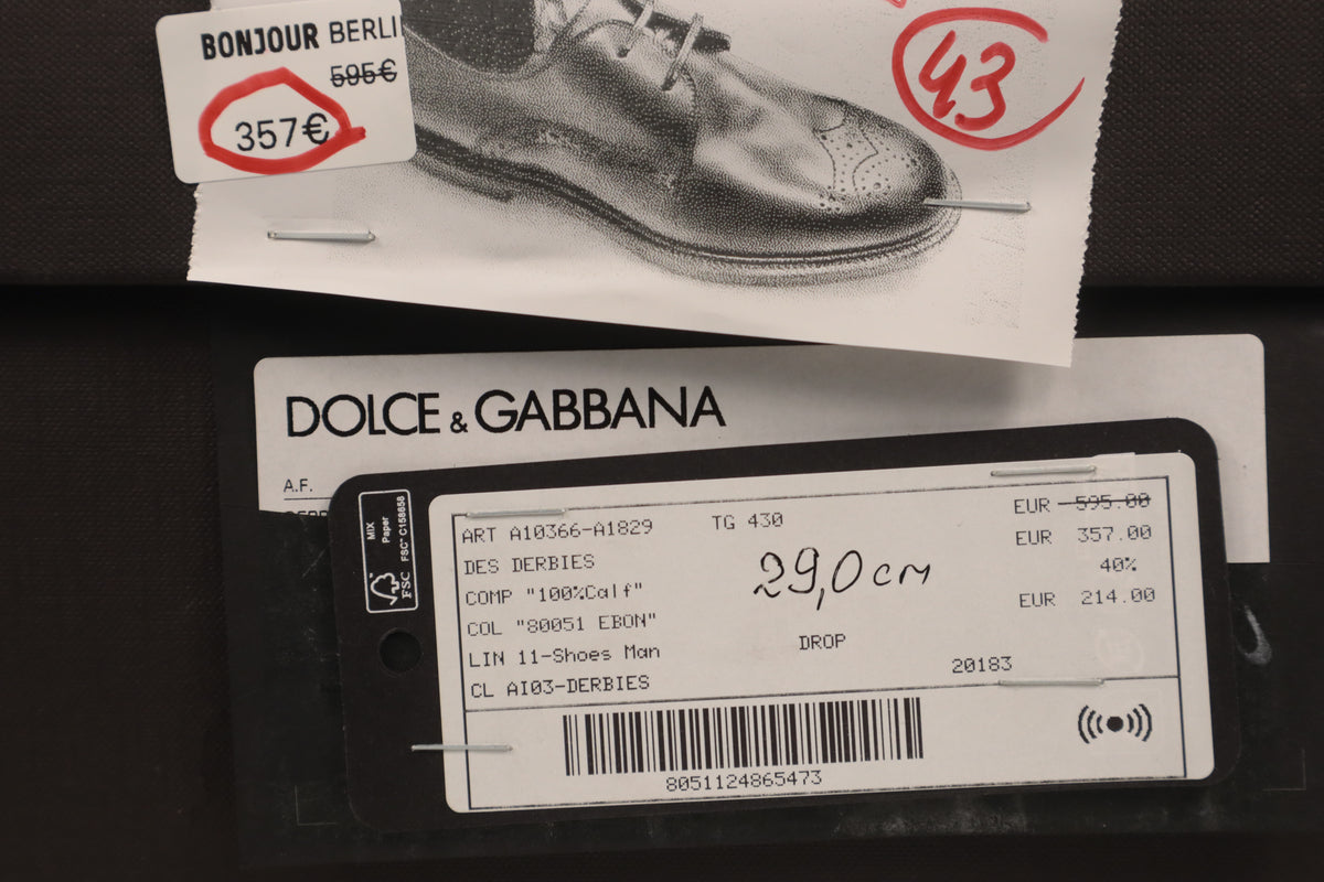 Dolce & Gabbana Derby Schuhe – Echtheitsnachweis
