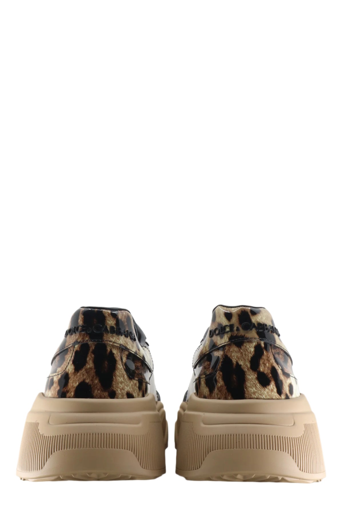 Dolce & Gabbana Sneaker mit Leopardenmuster und beiger Chunky-Sohle Größe 39