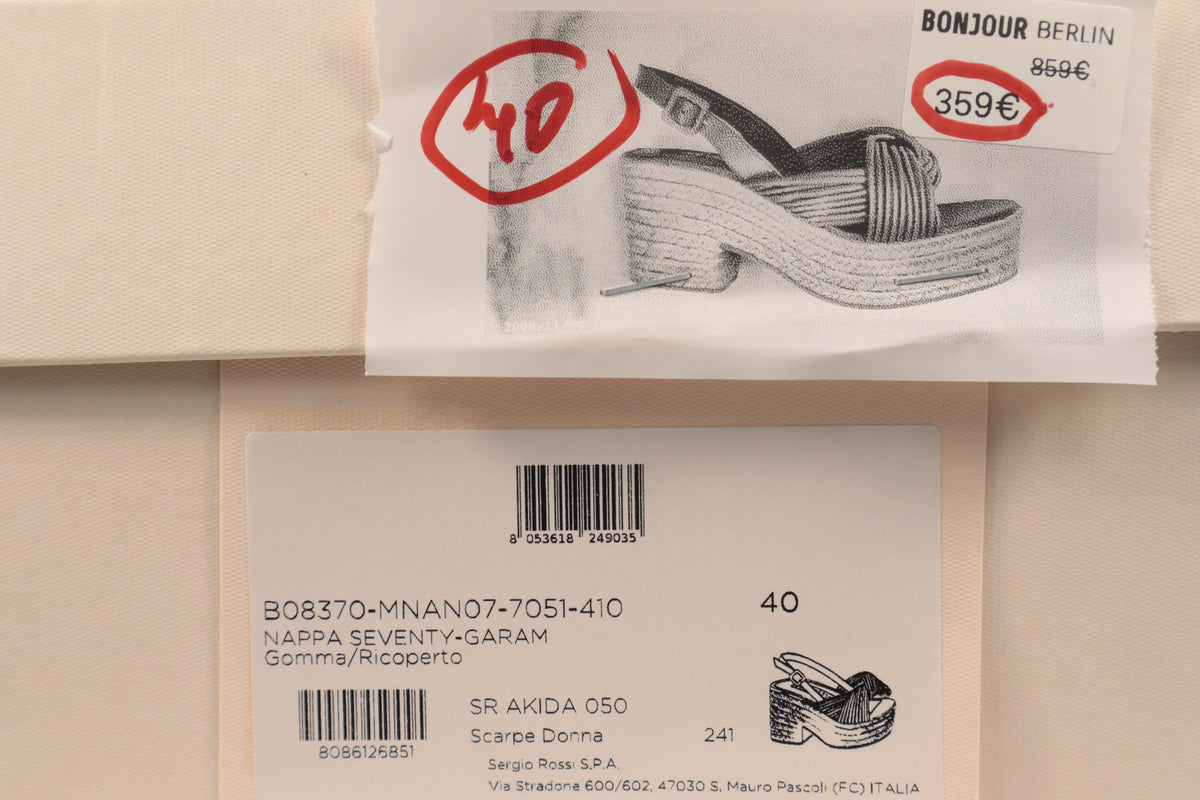 Sergio Rossi Plateau-Sandalen – Echtheitsnachweis