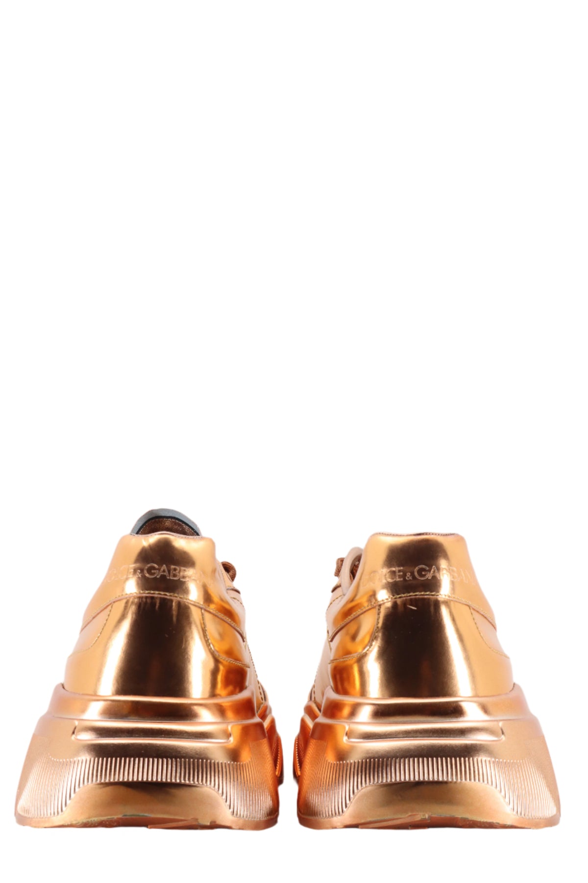 Goldener Dolce & Gabbana Sneaker mit Metallic-Oberfläche und markanter Sohle