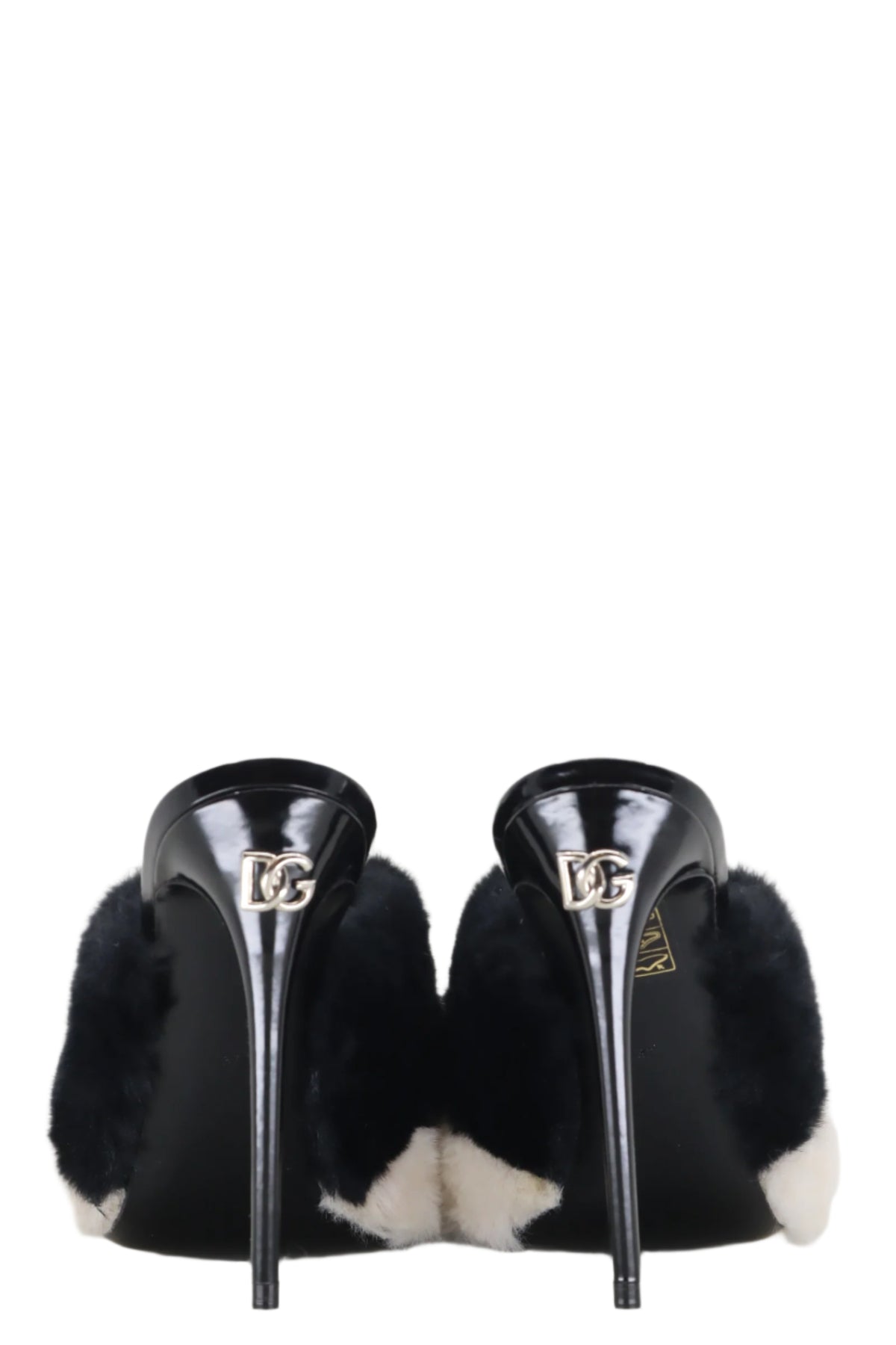 Dolce & Gabbana High Heels mit zweifarbigem Echtfell und Stilettoabsatz Größe 37
