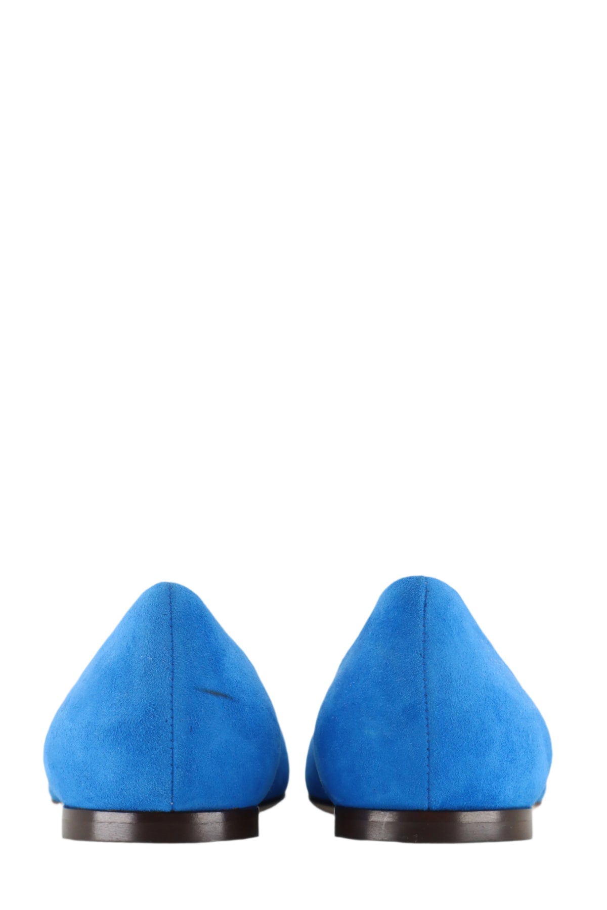 Royalblaue Dolce & Gabbana Ballerinas mit Kristallverzierung aus Veloursleder