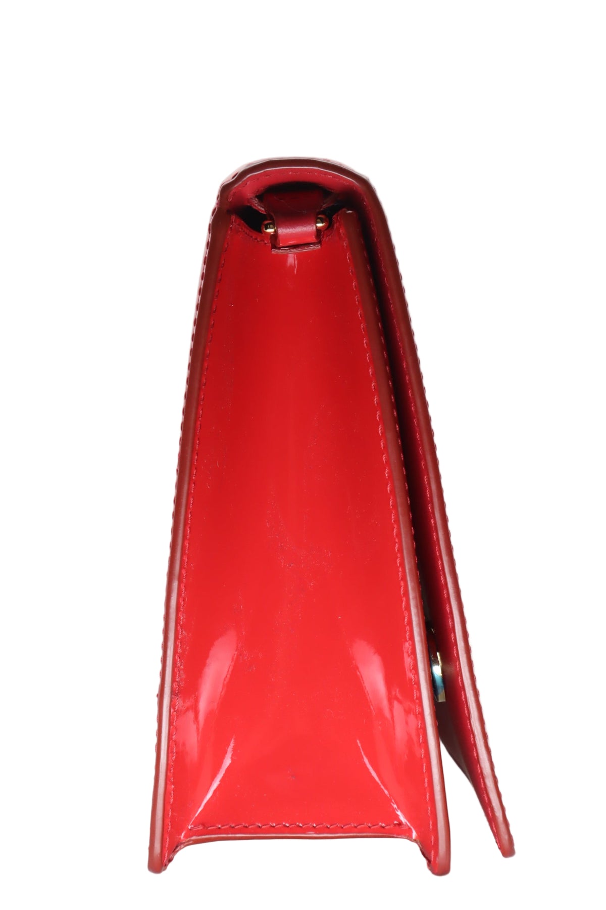 Dolce & Gabbana Clutch Tasche aus rotem Lackleder mit DG Logo