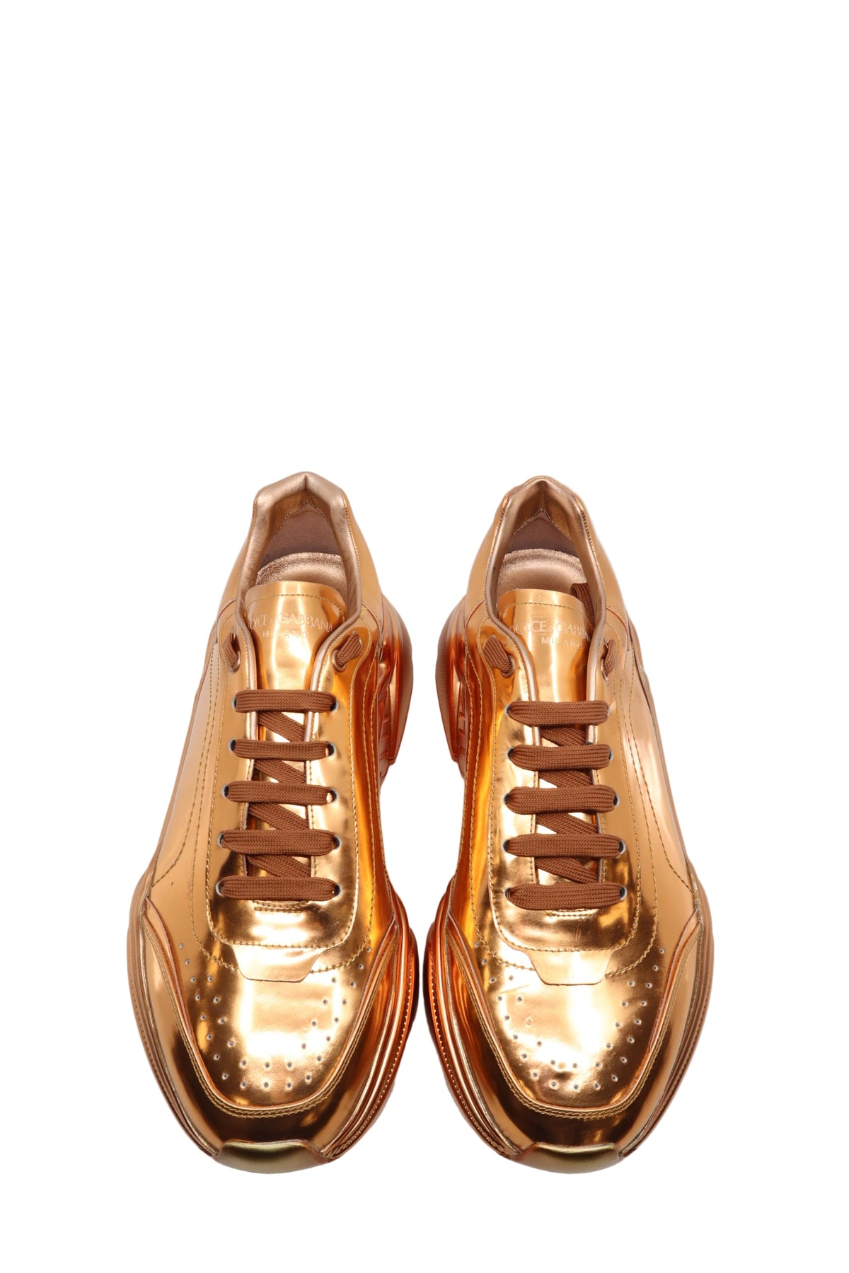 Dolce & Gabbana Sneaker in Kupfer-Metallic für Herren, Größe 44