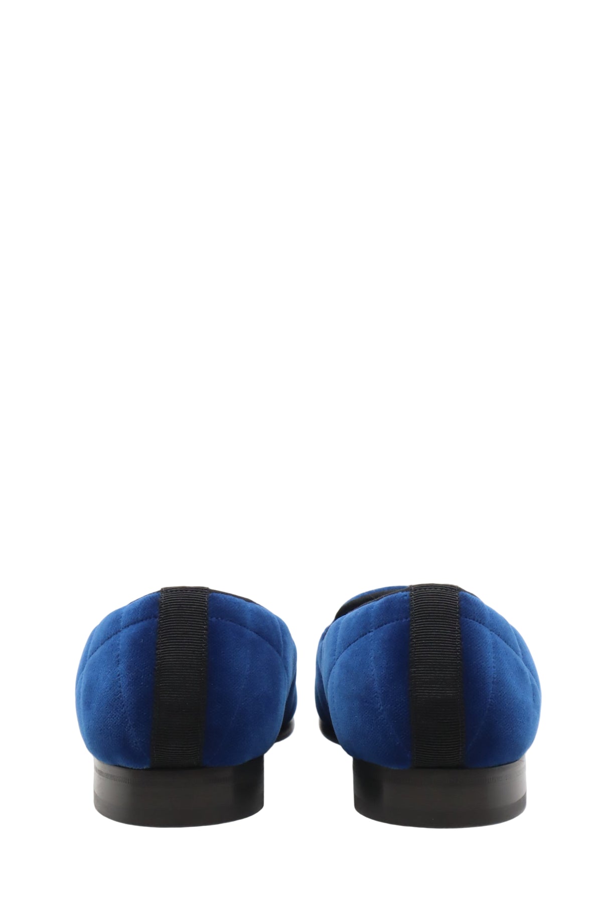 Dolce & Gabbana Slipper aus blauem Samt – Größe 44