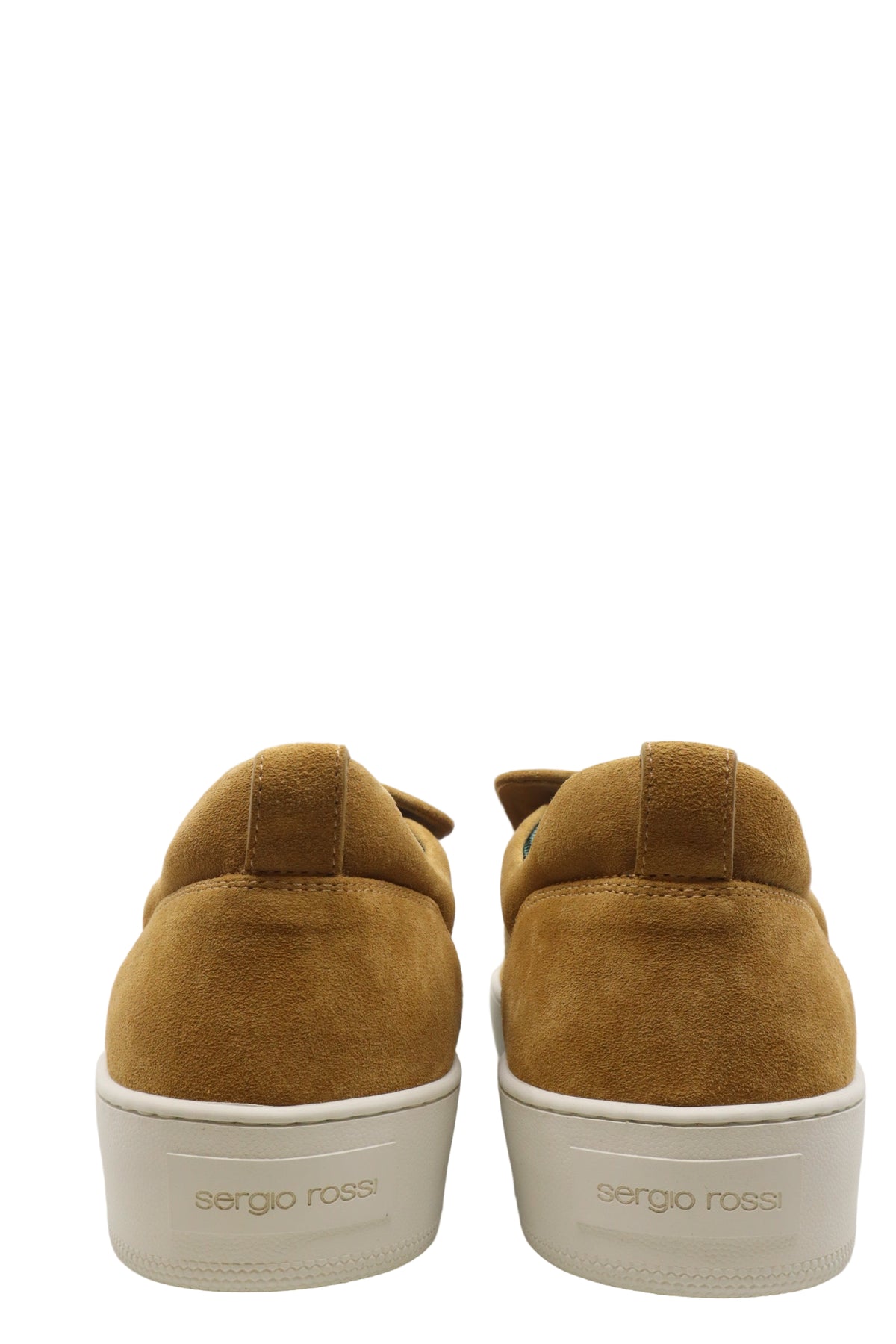 Sergio Rossi Herren-Sneaker aus Wildleder in Camel – Größe 46