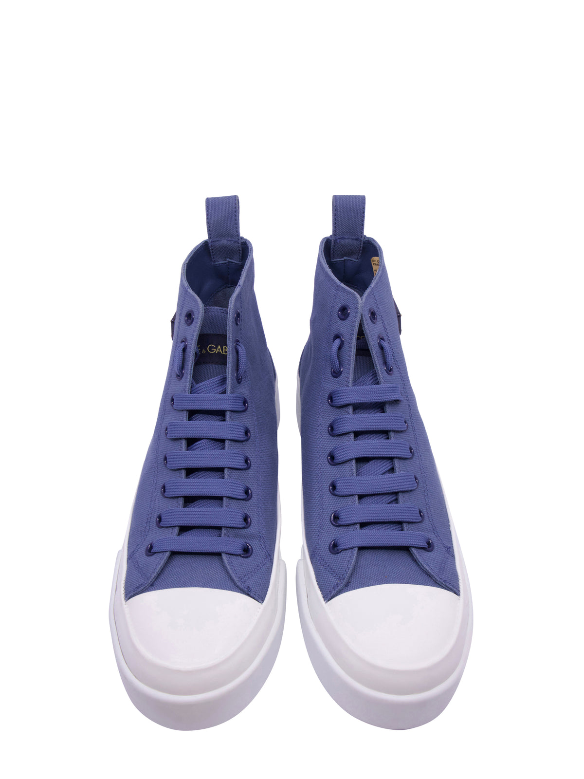 Dolce & Gabbana High-Top Sneaker in Indigoblau mit weißer Gummisohle Größe 41