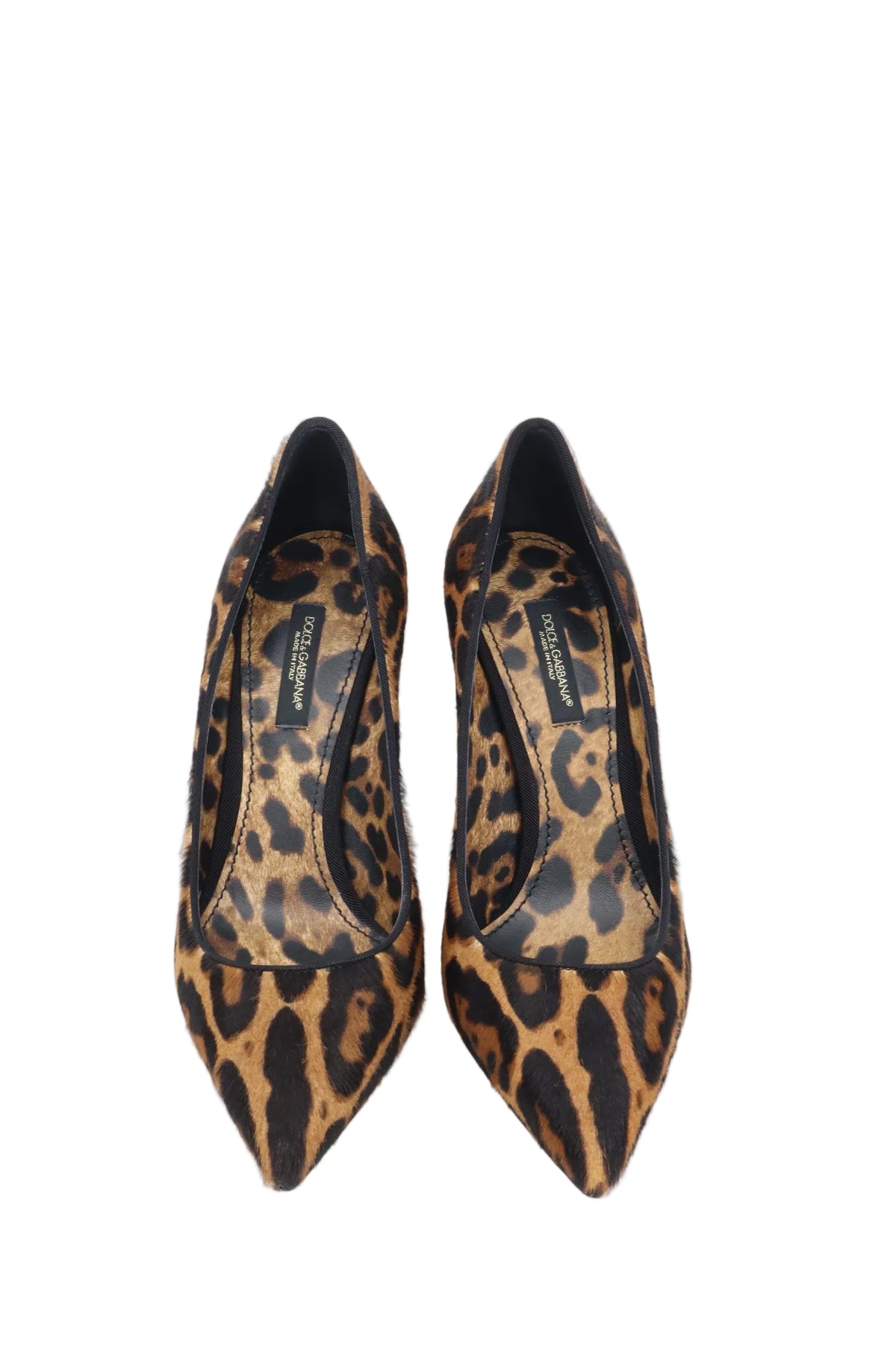 Dolce & Gabbana High Heels mit Leopardenmuster aus Ponyfell und geschwungenem Absatz