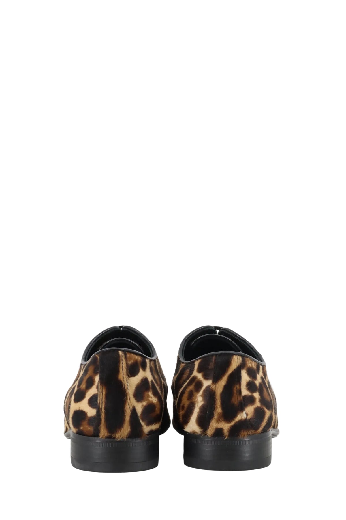 Dolce & Gabbana Schnürschuhe mit Leo-Print aus Ponyfell in Größe 36