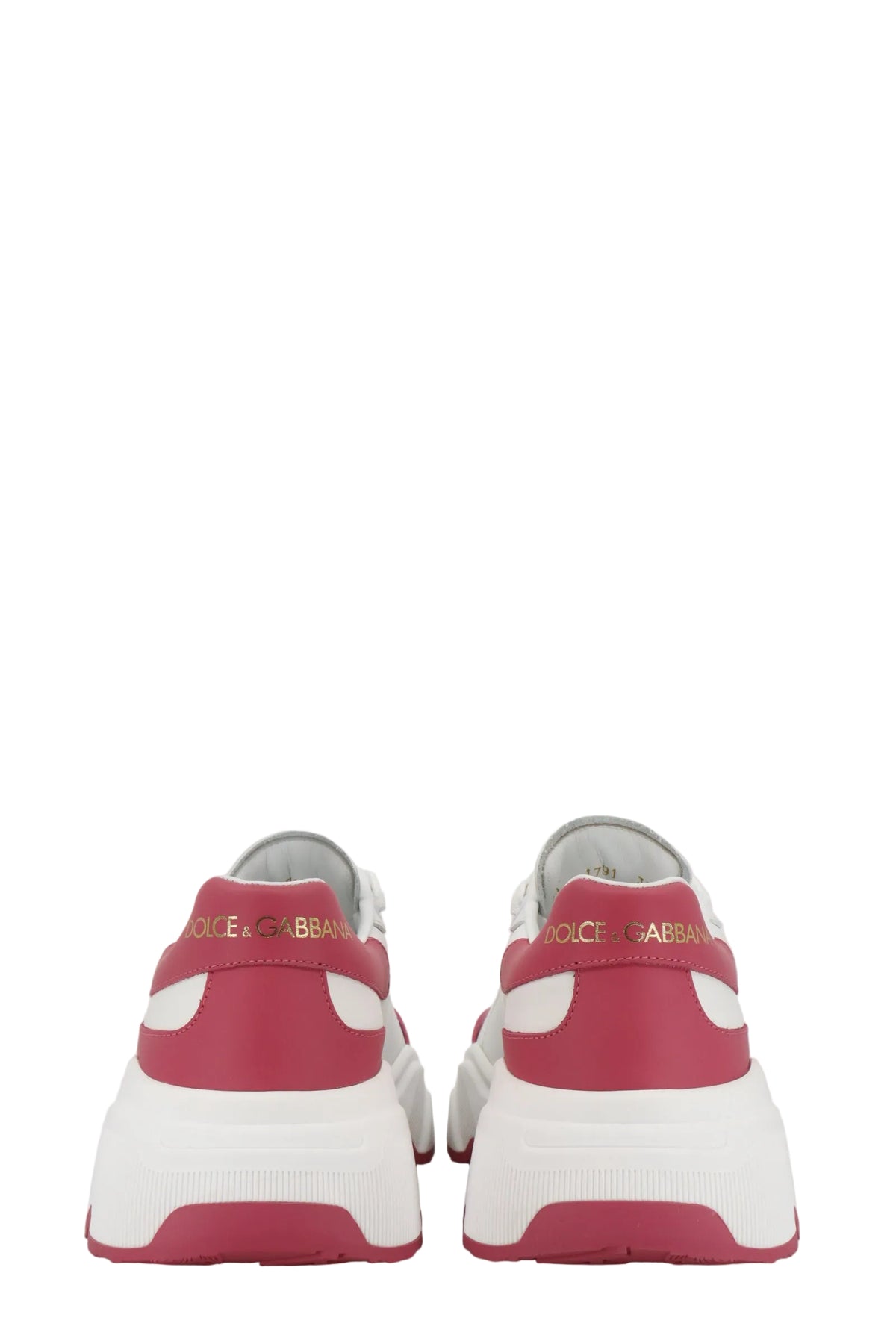 Dolce & Gabbana Sneaker Damenmodell in Weiß-Orange mit markanter Sohle und Logodetails
