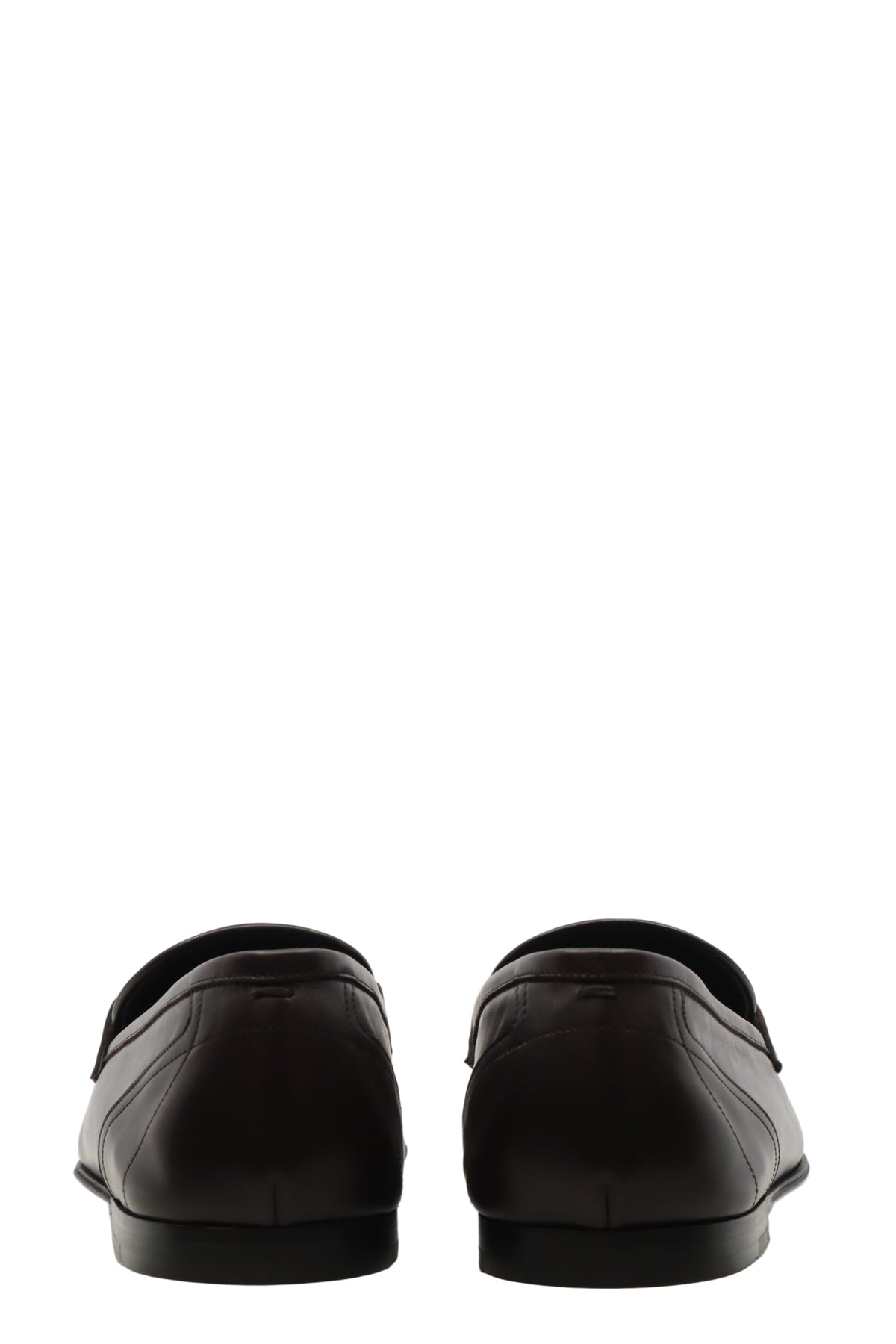 Dolce & Gabbana Herren-Loafer aus dunkelbraunem Leder mit Schnalle Größe 44