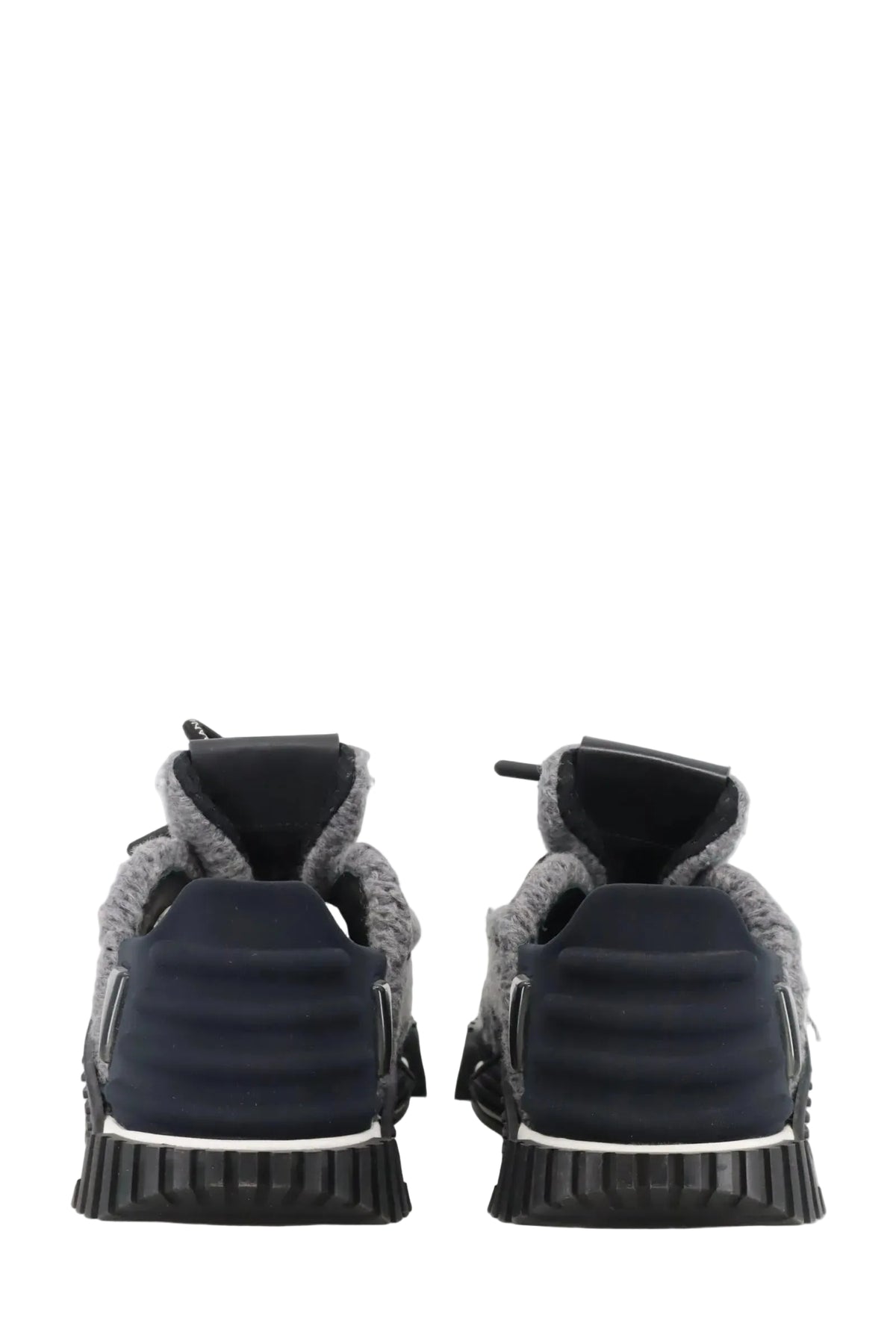 Dolce & Gabbana Sneaker grau schwarz Damen Größe 36 mit Strickstruktur