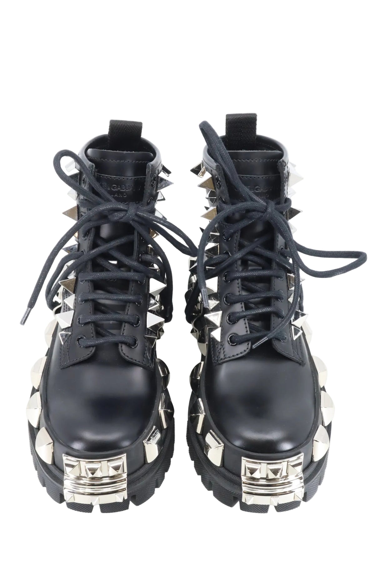 Dolce & Gabbana Boots schwarz mit silbernen Nieten Damen Größe 37
