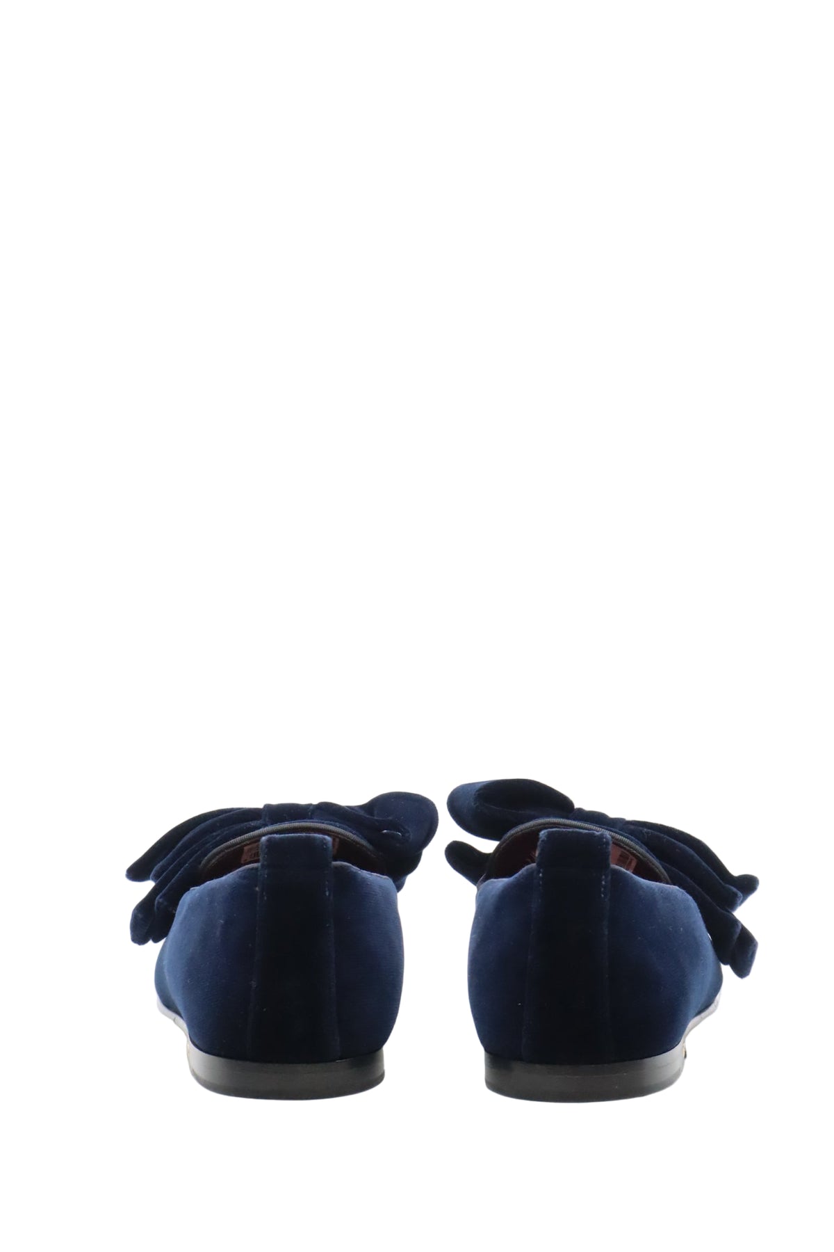 Dolce & Gabbana Herren-Loafer aus dunkelblauem Samt mit Schleife Größe 42