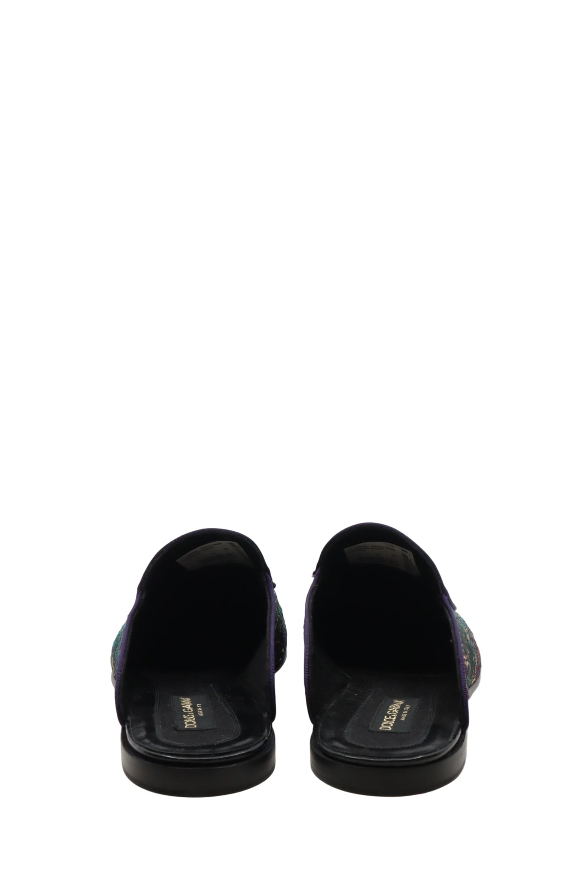 Dolce & Gabbana Herren-Slipper mit offener Ferse und Multicolor-Muster Größe 44